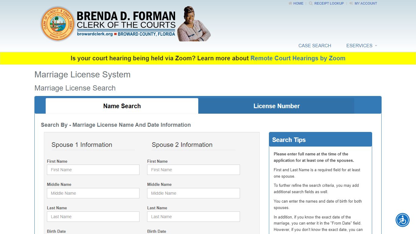 Marriage License Search - Broward County Clerk of Courts
