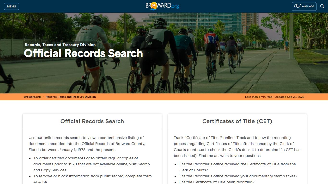 Records Official Records Search - Broward County